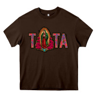 Chocolate Brown tata lady of guadalupe Heavy Core Tee - Jasminsmagicworld