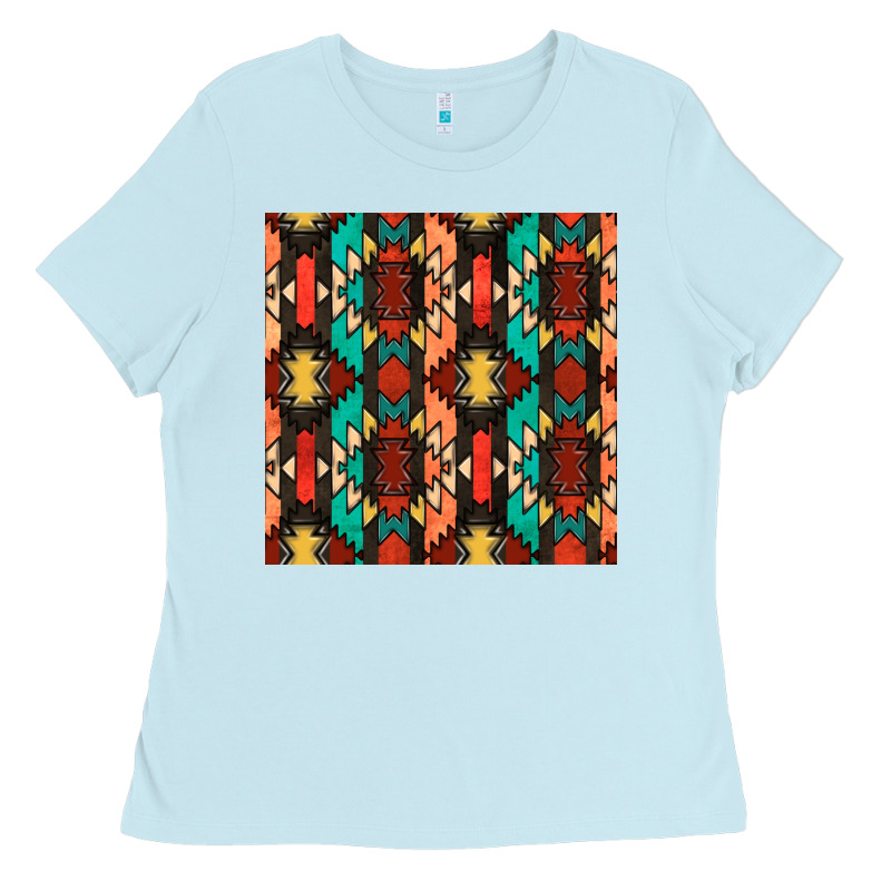 Native American Aztec Seamless Pattern Ladies Tee by BundleAndBundleShop | Teevron