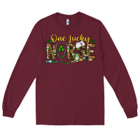 Burgundy one lucky nurse Long Sleeve Tee - CowhideDigitalArt