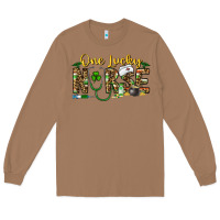 Toasted Coconut one lucky nurse Long Sleeve Tee - CowhideDigitalArt