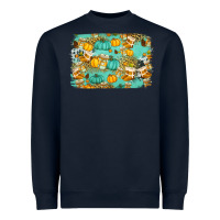 Navy western fall vibes background Heavyweight Sweatshirt - Jasminsmagicworld