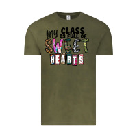 Vintage Olive my class ısfull of sweet hearts Vintage Tee - CowhideDigitalArt
