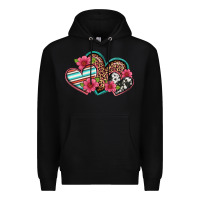 Black easter spring western hearts Premium Hoodie - Artiststas