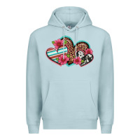 Blue Mist easter spring western hearts Premium Hoodie - Artiststas