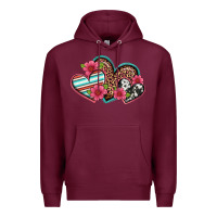 Burgundy easter spring western hearts Premium Hoodie - Artiststas