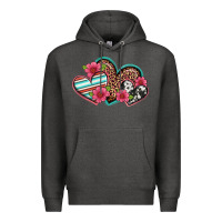 Charcoal Heather easter spring western hearts Premium Hoodie - Artiststas