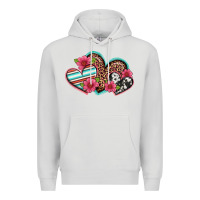 Dove Grey easter spring western hearts Premium Hoodie - Artiststas