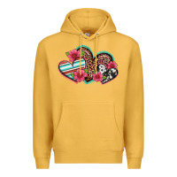 Mustard easter spring western hearts Premium Hoodie - Artiststas