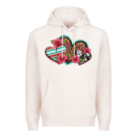 Pale Pink easter spring western hearts Premium Hoodie - Artiststas