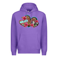 Purple easter spring western hearts Premium Hoodie - Artiststas