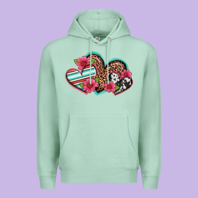 Easter Spring Western Hearts Premium Hoodie Designed By Artiststas