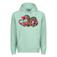 Seafoam easter spring western hearts Premium Hoodie - Artiststas