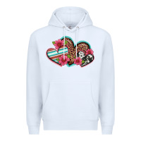 White easter spring western hearts Premium Hoodie - Artiststas