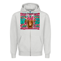 Dove Grey easter longhaired cow Zipper Hoodie - Jasminsmagicworld