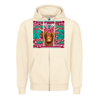 Sandshell easter longhaired cow Zipper Hoodie - Jasminsmagicworld