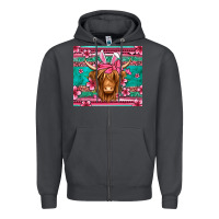 Smoke easter longhaired cow Zipper Hoodie - Jasminsmagicworld