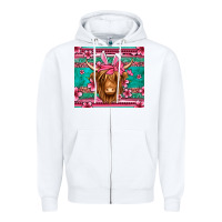 White easter longhaired cow Zipper Hoodie - Jasminsmagicworld