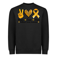 Black peace love cure childhood cancer Heavyweight Sweatshirt - Jasminsmagicworld