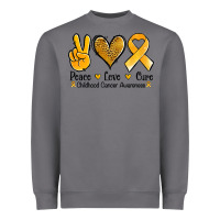 Storm peace love cure childhood cancer Heavyweight Sweatshirt - Jasminsmagicworld