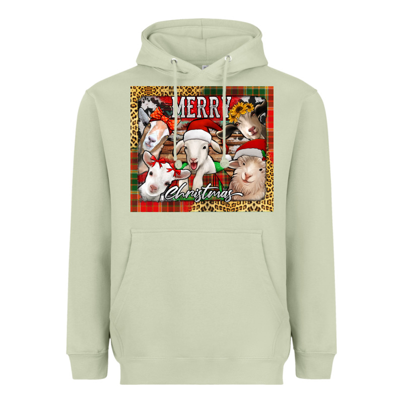 Merry Christmas Goats Tumbler Heavyweight Hoodie by Jasminsmagicworld | Teevron