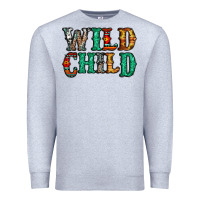 Heather Grey western wild child Premium Sweatshirt - Jasminsmagicworld
