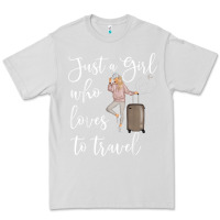 Dove Grey just a girl who loves to travel traveling women nomad t shirt Premium Tee - baoMotion