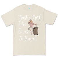 Bone just a girl who loves to travel traveling women nomad t shirt Premium Tee - baoMotion