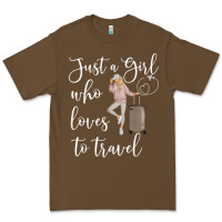 Cacao just a girl who loves to travel traveling women nomad t shirt Premium Tee - baoMotion