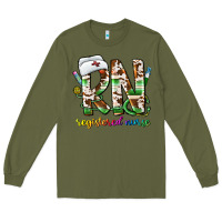 Army Green rn registered nurse Long Sleeve Tee - CowhideDigitalArt