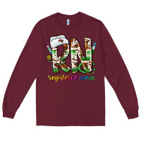Burgundy rn registered nurse Long Sleeve Tee - CowhideDigitalArt