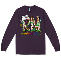 Plum rn registered nurse Long Sleeve Tee - CowhideDigitalArt