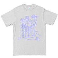 Dove Grey las vegas strip retro famous sign nevada traveler souvenir t shirt Premium Tee - baoMotion