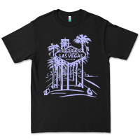 Black las vegas strip retro famous sign nevada traveler souvenir t shirt Premium Tee - baoMotion
