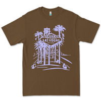 Cacao las vegas strip retro famous sign nevada traveler souvenir t shirt Premium Tee - baoMotion
