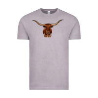 Vintage Zinc texas longhorn illustration Vintage Tee - CowhideDigitalArt