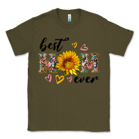 Army Green best mom ever with sunflower Classic Tee - Artiststas