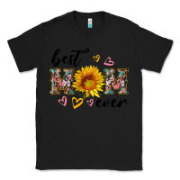 Black best mom ever with sunflower Classic Tee - Artiststas