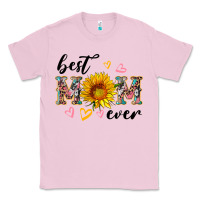 Bubblegum Pink best mom ever with sunflower Classic Tee - Artiststas