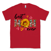 Red best mom ever with sunflower Classic Tee - Artiststas