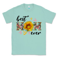 Seafoam best mom ever with sunflower Classic Tee - Artiststas