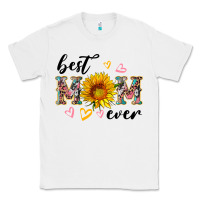 White best mom ever with sunflower Classic Tee - Artiststas