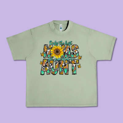 Only The Best Moms Get Promoted To Aunt Urban Heavy Tee Designed By Cowhidedigitalart