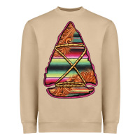 Mushroom serape tooled leather arrowhead Heavyweight Sweatshirt - Jasminsmagicworld