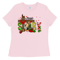 Bubblegum Pink True Story Holy Family Ladies Tee - FaDigitalArtStudio
