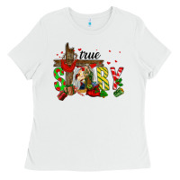 White True Story Holy Family Ladies Tee - FaDigitalArtStudio