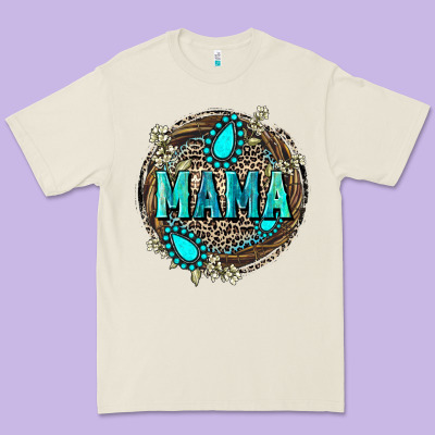 Mama With Gemstone Leopard Mother's Day Premium Tee Designed By Fadigitalartstudio