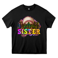 Black baseball sister Heavy Core Tee - OliviaCreatesArt