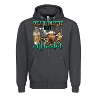 Smoke dead inside but caffeinated skeleton coffee cups Zipper Hoodie - Jasminsmagicworld