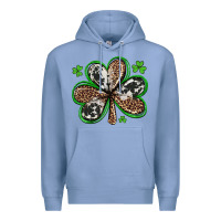 Colony Blue western st patricks day shamrocks Premium Hoodie - Artiststas