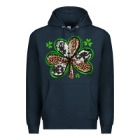 Navy western st patricks day shamrocks Premium Hoodie - Artiststas